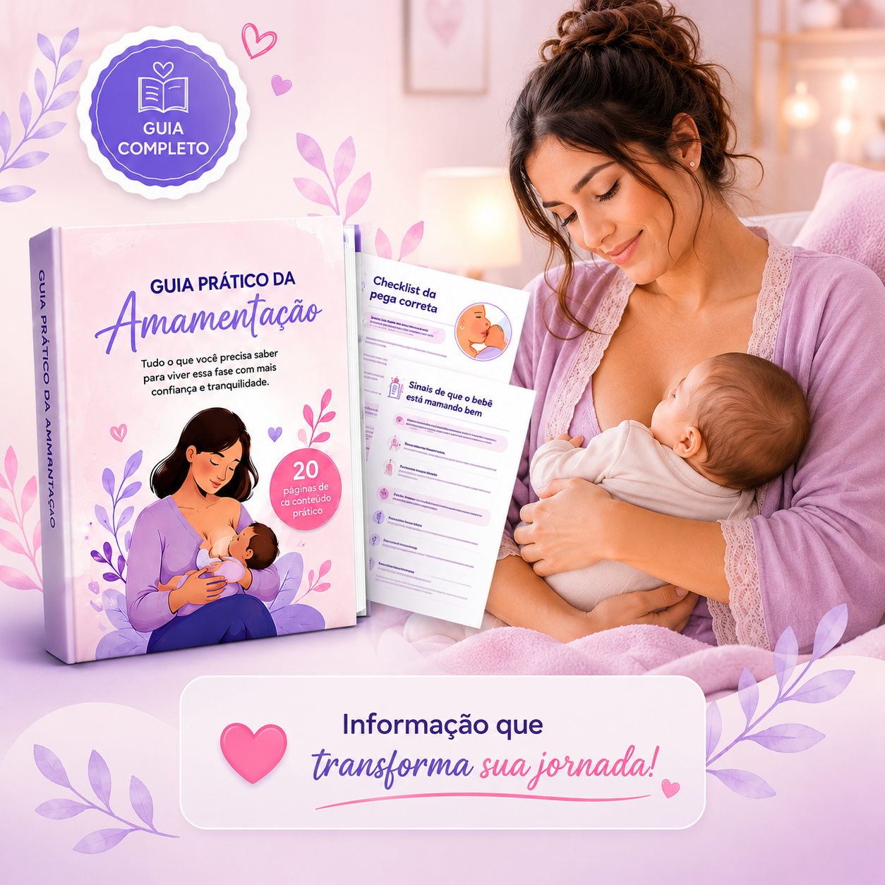Guia Prático da Amamentação - mockup do livro